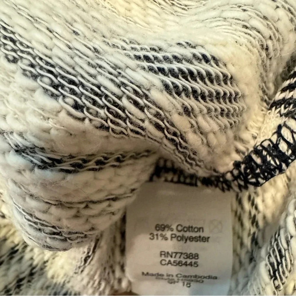 J Crew Sweater Women’s Size XS Blue White Stripes Cowl Neck Oversized Casual - Picture 7 of 10